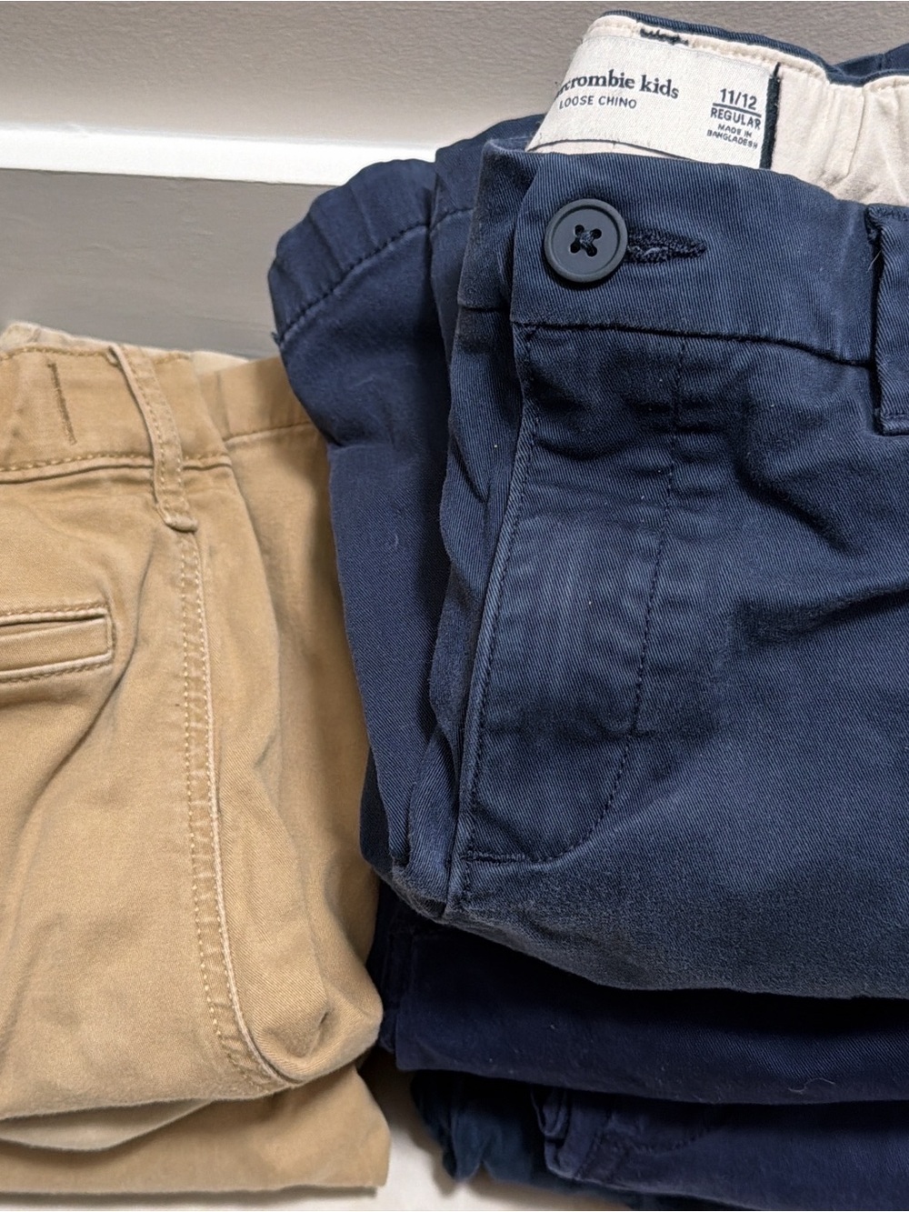 abercrombie kids Navy and Khaki Cotton Chino Pants Set